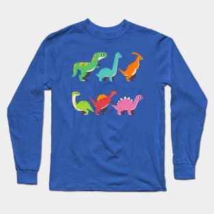 Flat Dinosaur Collection Long Sleeve T-Shirt